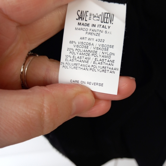 Save The Queen Black & Grey Stretch Dress Embroidered Size XL - Picture 13 of 14